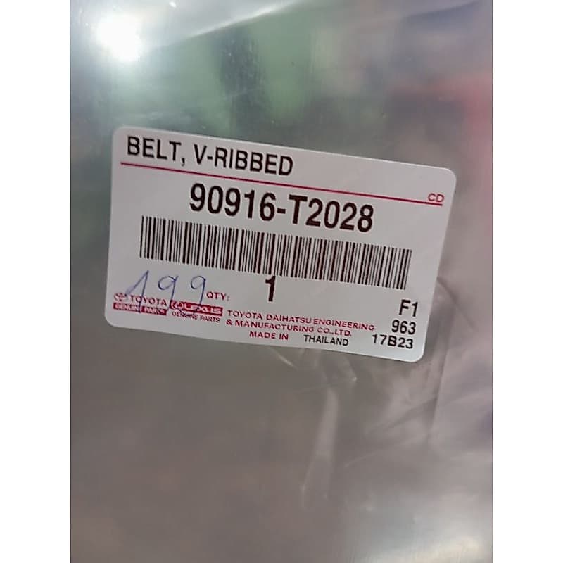 Dây curoa chính hãng Toyota cho xe Vios 2008-2013 ( Toyota chính hãng) - ảnh 3