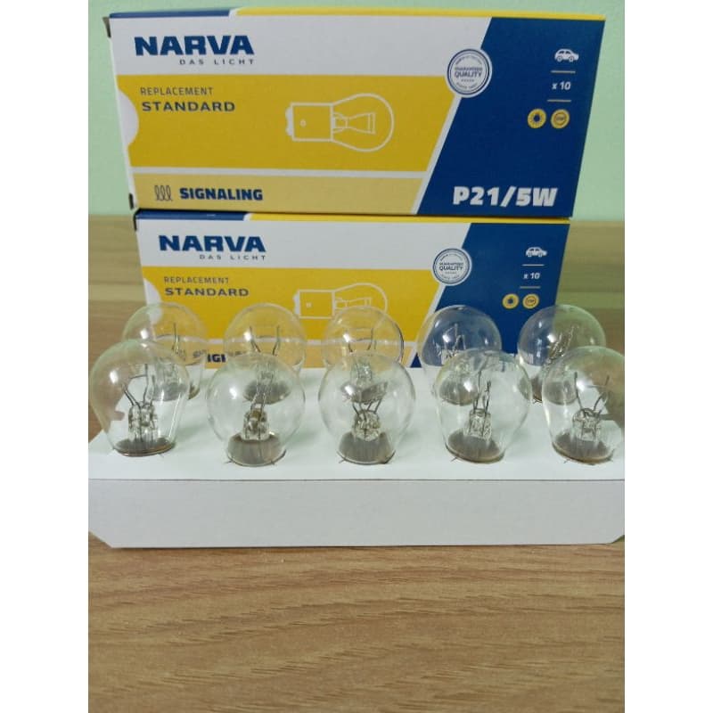 Bóng đèn phanh ô tô, xe máy chân cài P21/5W 12V Narva - ảnh 4