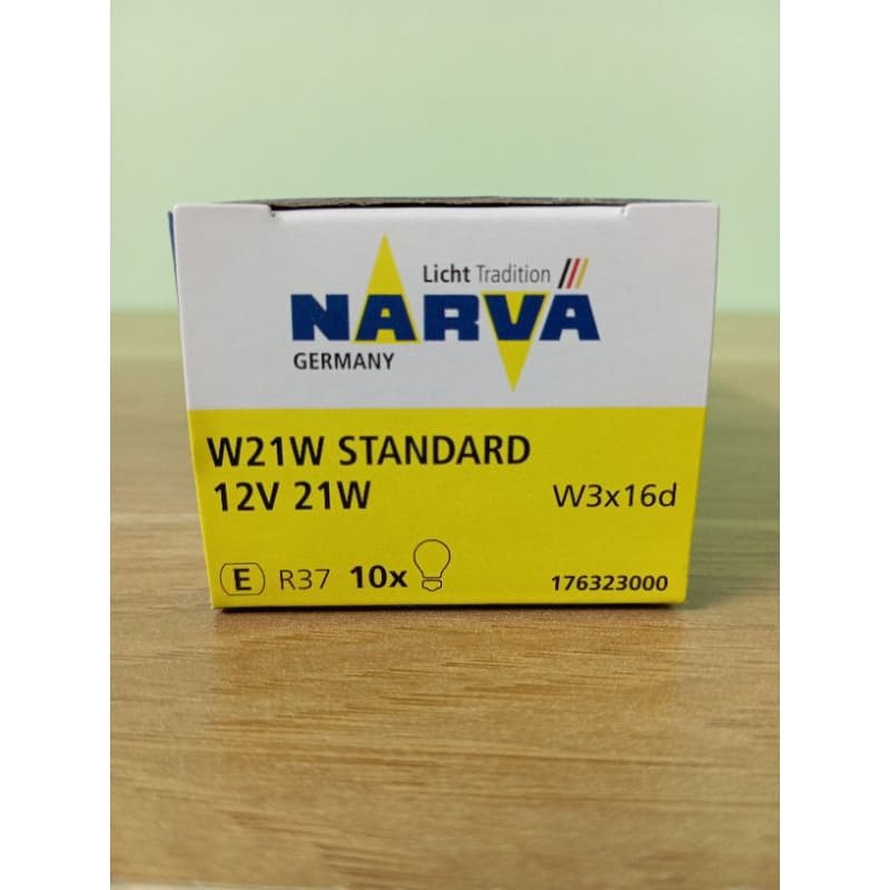 Bóng đèn phanh, xi nhan, lùi chân cắm W21W 12V NARVA - ảnh 6