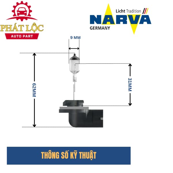 Bóng đèn Narva 881 27w-12.8V - ảnh 3