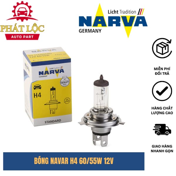 Bóng đèn Narva H4 60/55w-12V