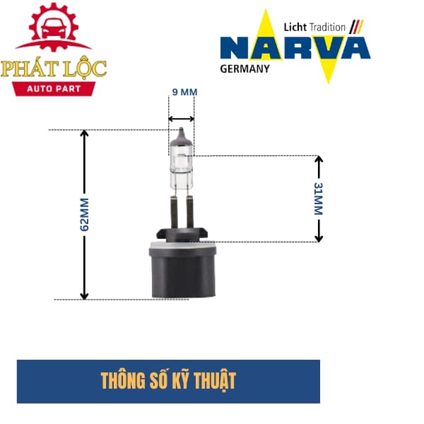 Bóng đèn Narva 880 27w-12.8V - ảnh 3
