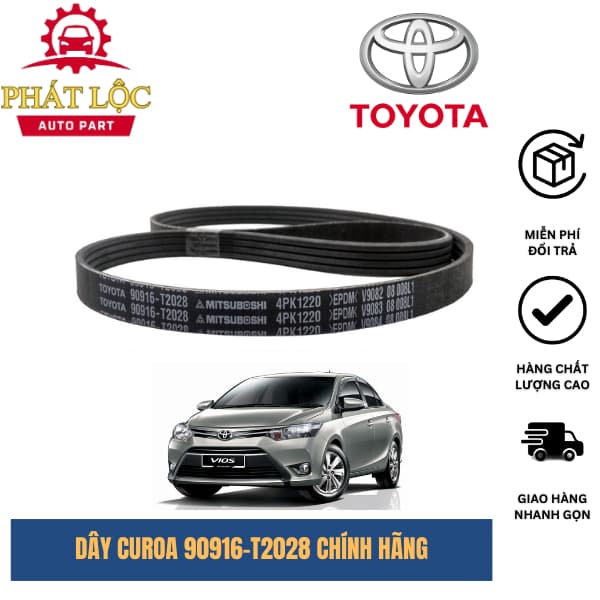 Dây curoa chính hãng Toyota cho xe Vios 2008-2013 ( Toyota chính hãng)