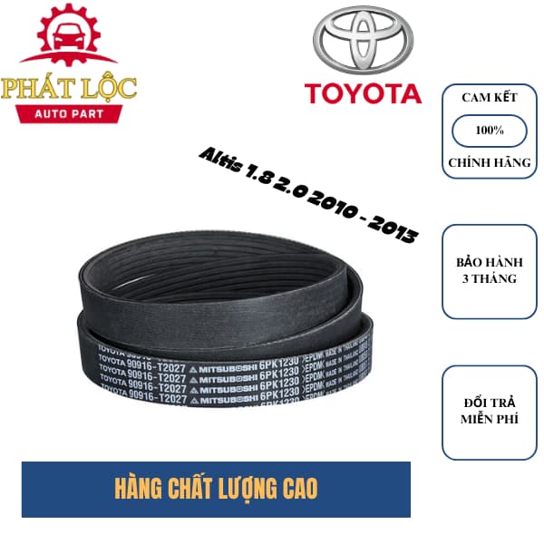 Dây curoa tổng chính hãng Toyota cho xe Altis 1.8 2.0 2010 - 2013 - ảnh 2