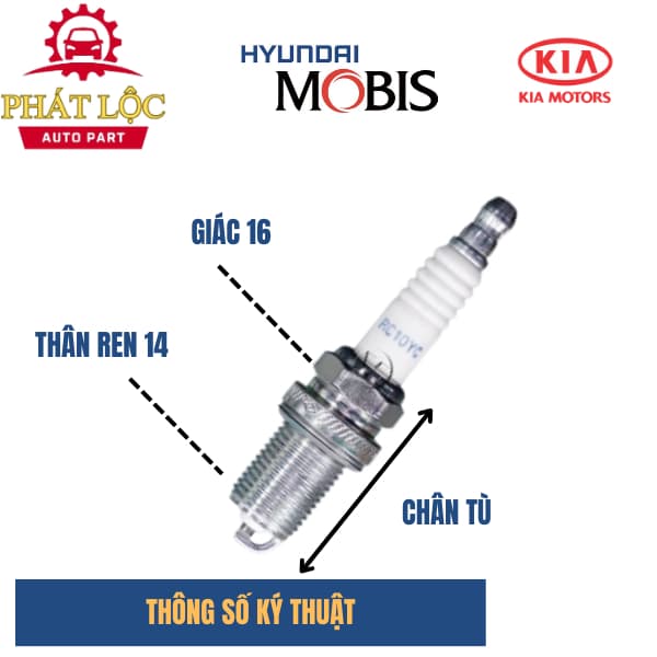 [ Giá 1 cái] Bugi chân tù Huyndai Ấn Độ chính hãng sử dụng cho xe Getz, Morning,....( Hyundai chính hãng) - ảnh 3