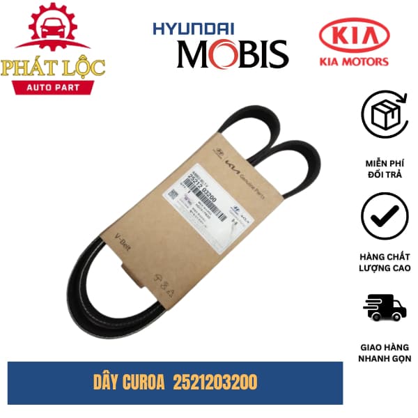 Dây Curoa tổng 1.2 Morning, Accent 2012-2017 ( Hyundai Kia chính hãng)