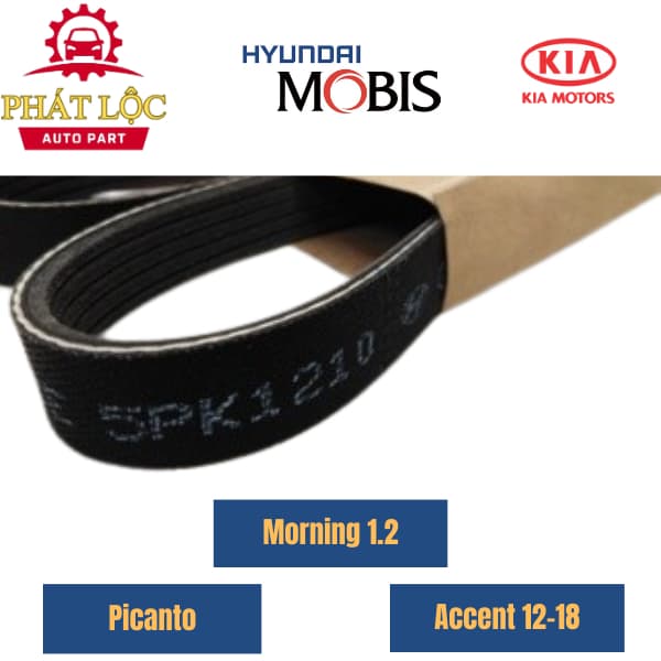 Dây Curoa tổng 1.2 Morning, Accent 2012-2017 ( Hyundai Kia chính hãng) - ảnh 3