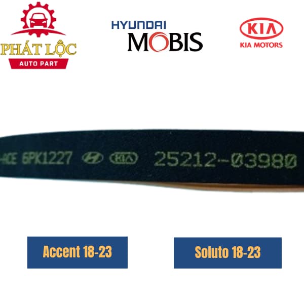 Dây curoa tổng Accent 18-23, Soluto ( Mobis chính hãng) - ảnh 3