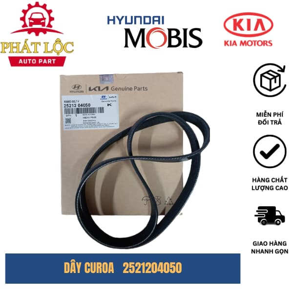 Dây curoa tổng xe  Morning 12-22 1.0 3 máy, Rio 12-15,Avante 12-15, Elantra 16..( Mobis chính hãng)