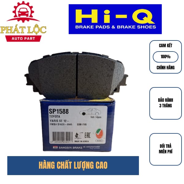 Má phanh trước Hi-Q phù hợp Vios 2007-2022, Yaris 2014- 2022( Hi-Q chính hãng) - ảnh 2