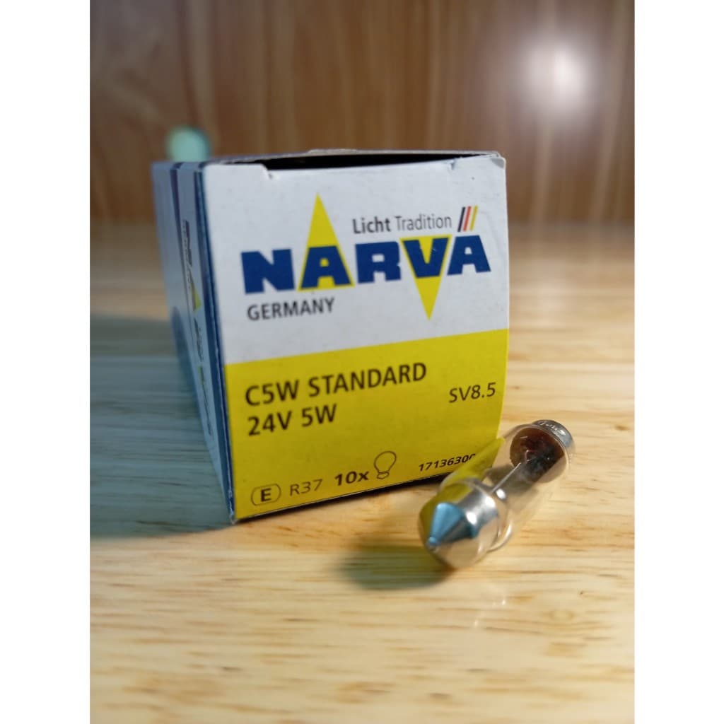 Bóng đèn trần, soi biển số, bóng cầu chì... C5W 24V 5W  (chính hãng NARVA ) - ảnh 6