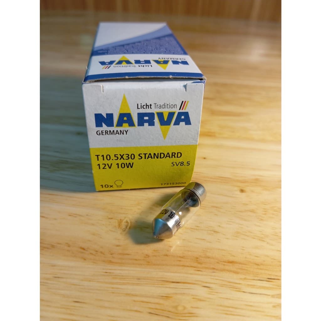 Bóng đèn trần, soi biển số, bóng cầu chì... T10.5X30 12V 10W (chính hãng NARVA ) - ảnh 7