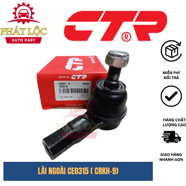 Rotuyn lái ngoài CTR phù hợp với HD 1 tấn, Porter 96-, Grace, Libero, Starex 97-07 (CTR chính hãng)