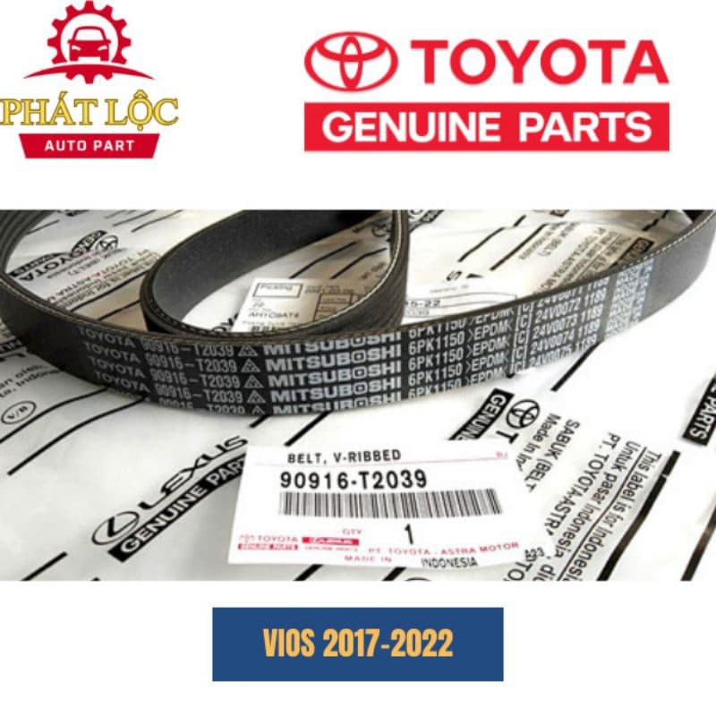 Dây curoa tổng Vios 2017-2022 ( Toyota chính hãng) - ảnh 3