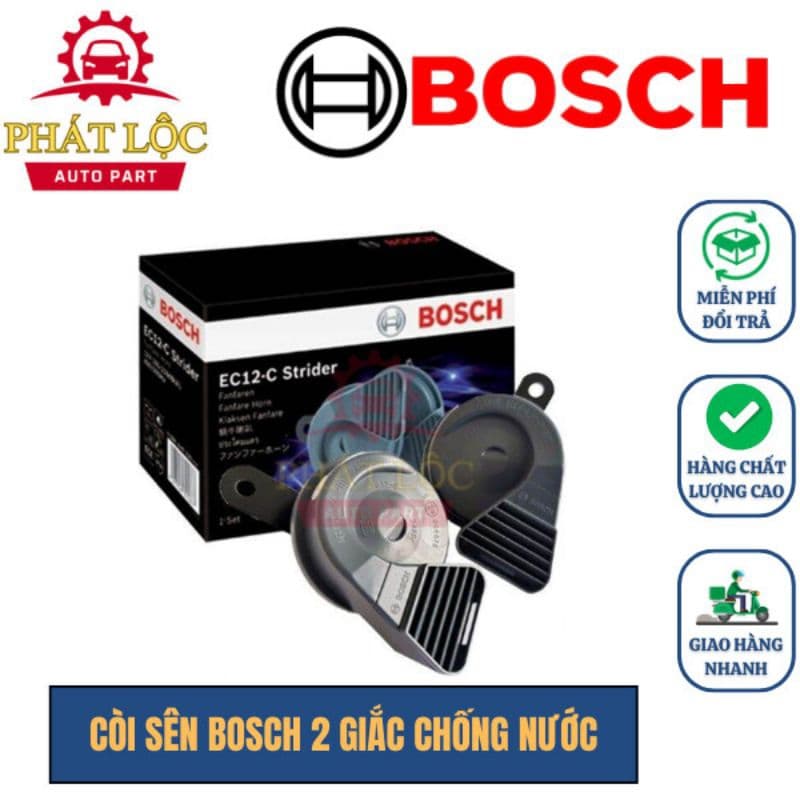 Còi ô tô Bosch chống nước 12V ( Chính hãng 100%)