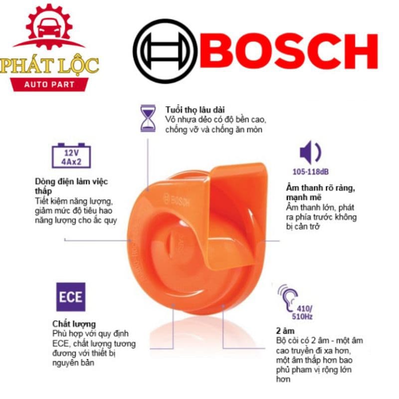 Còi sên BOSCH 12V Evolution 2 giắc ( 100% chính hãng) - ảnh 3
