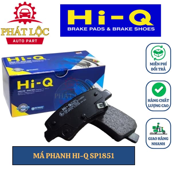 Má phanh sau Hi-Q phù hợp KHÔNG GÀI Accent 2011-, Elantra/ Avante 2011-,I10 2016-,K3 2012-,...( HI-Q chính hãng)