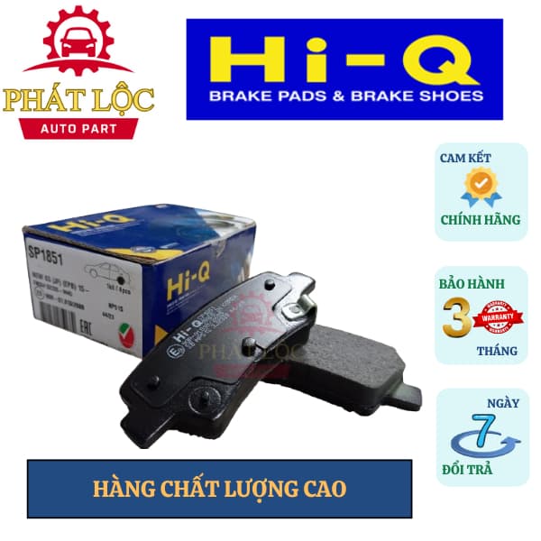 Má phanh sau Hi-Q phù hợp KHÔNG GÀI Accent 2011-, Elantra/ Avante 2011-,I10 2016-,K3 2012-,...( HI-Q chính hãng) - ảnh 2