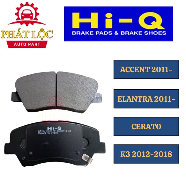 Má phanh trước Hi-Q phù hợp  Accent 2011-2023,  K3 2012-, Soluto 2018...( HI-Q chính hãng) - ảnh 3