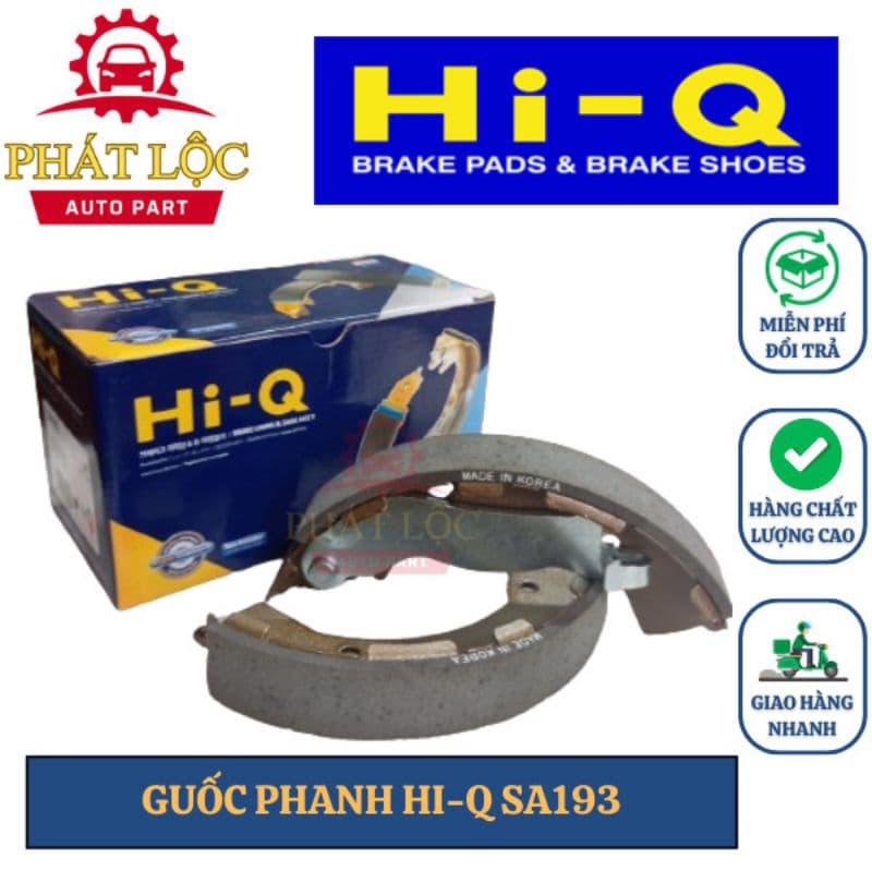 Guốc phanh sau Hi-Q phù hợp Grand I10 2013-2023, Accent, Elantra ,Avante,Soluto, I20,Rio ( Hi-Q chính hãng)
