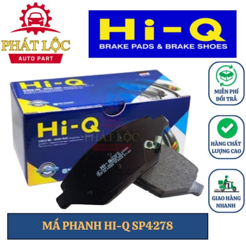 Má phanh  trước Hi-Q phù hợp Vinfast Fadil, Spark 2015-2022 ( Hi-Q chính hãng)