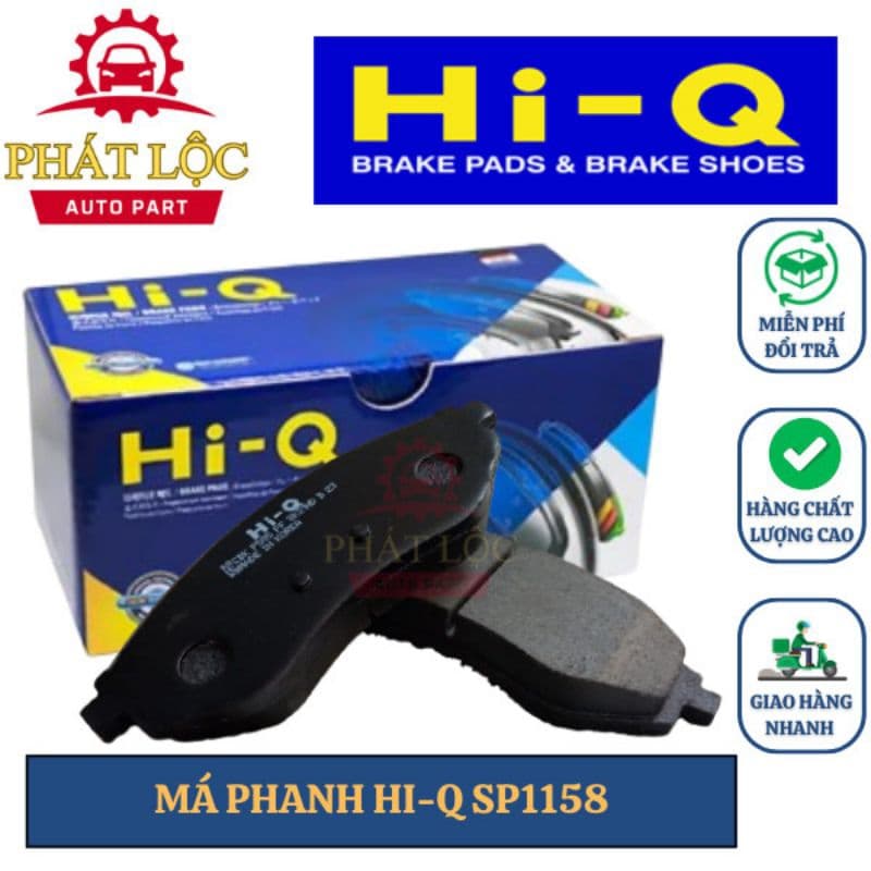 Má phanh  trước Hi-Q phù hợp Spark 1.0 2010-2016, Matiz3 2010-2015, Aveo 2005-2011, Gentra 2005-2011( Hi-Q chính hãng)