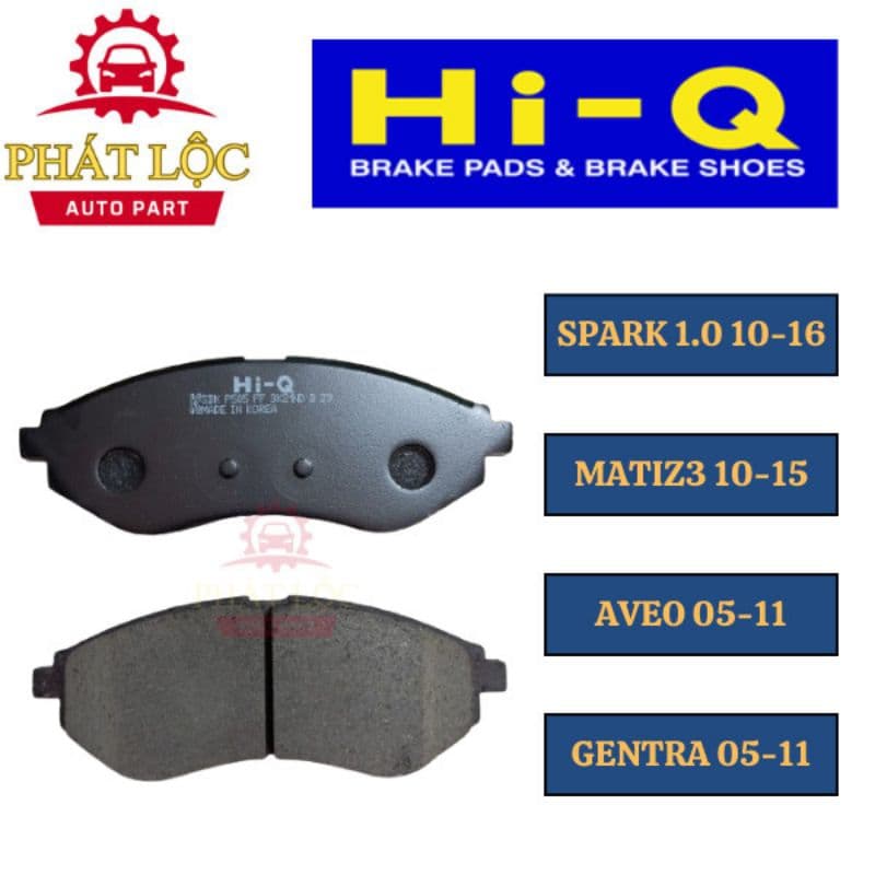 Má phanh  trước Hi-Q phù hợp Spark 1.0 2010-2016, Matiz3 2010-2015, Aveo 2005-2011, Gentra 2005-2011( Hi-Q chính hãng) - ảnh 3