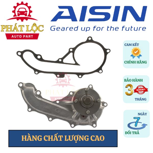 Bơm nước làm mát động cơ Aisin phù hợp với Innova, Fortuner, Hiace 2.7 05-22, Prado 03-17 ( Aisin chính hãng) - ảnh 2