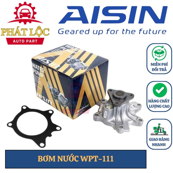 Bơm nước làm mát động cơ Aisin phù hợp với Vios 2002-2014, Yaris ( Aisin chính hãng)