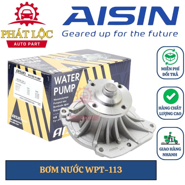 Bơm nước làm mát động cơ máy dầu Aisin phù hợp với Fortuner 2004-2016, Hilux 2004-2016 ( Aisin chính hãng)
