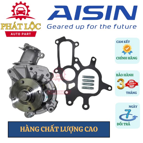 Bơm nước làm mát động cơ máy dầu Aisin phù hợp với Fortuner 2004-2016, máy dầu Hilux 2004-2016 ( Aisin chính hãng) - ảnh 2
