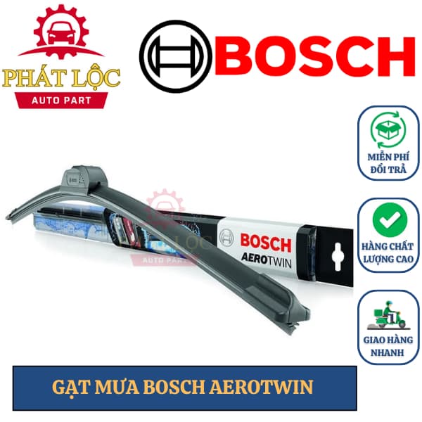 [ Giá 1 chiếc] Gạt mưa cao cấp Bosch AeroTwin móc phổ thông ( Bosch chính hãng 100% cõ mã QR kiểm tra)