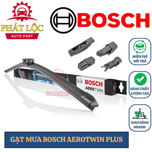[ Giá 1 chiếc] Gạt mưa cao cấp chân đa năng BOSCH AEROTWIN PLUS  ( Bosch chính hãng 100% có mã QR kiểm tra)