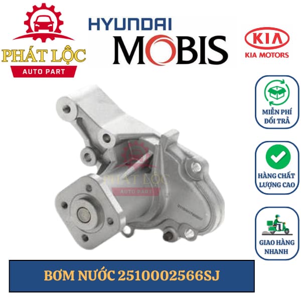 Bơm nước làm mát động cơ Getz, Morning đời cũ đèn hậu thẳng ( Mobis chính hãng)