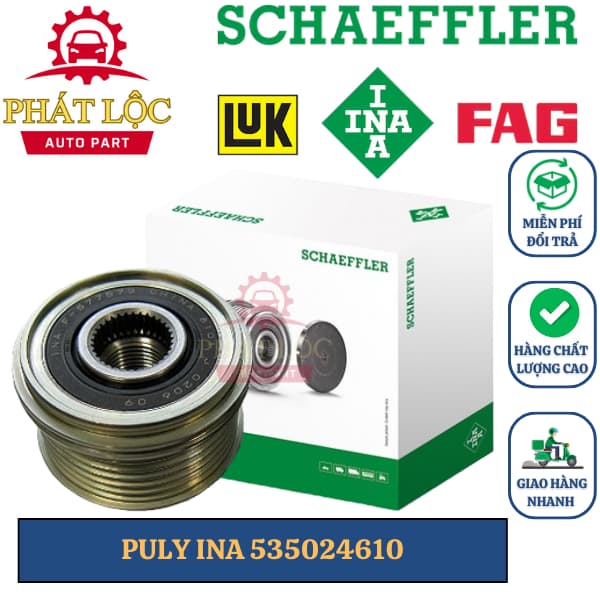 Puly máy phát INA phù hợp với OUTLANDER 2006-2020,Mazda3 2003-2009, Mazda6 2005+,... ( INA chính hãng)