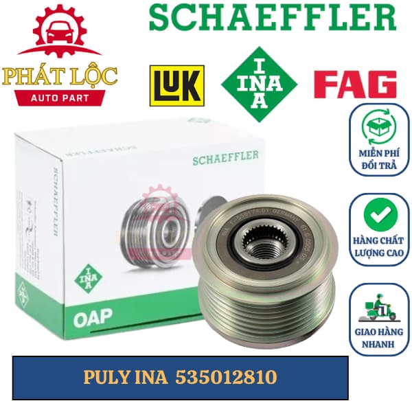 Puly máy phát INA phù hợp với Ford Ranger 2011-2015, BT-50 2011-2020, Transit 2006+,... ( INA chính hãng)