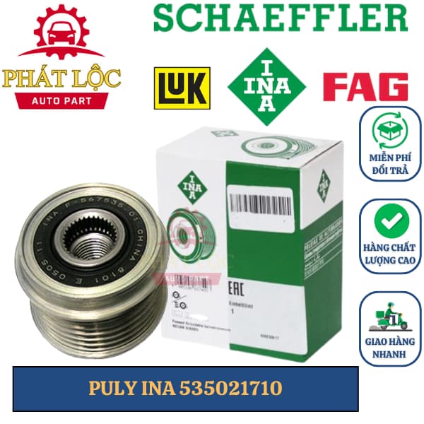 Puly máy phát INA phù hợp với Sonata 2010-2017, Optima 2015-2019 ( INA chính hãng)