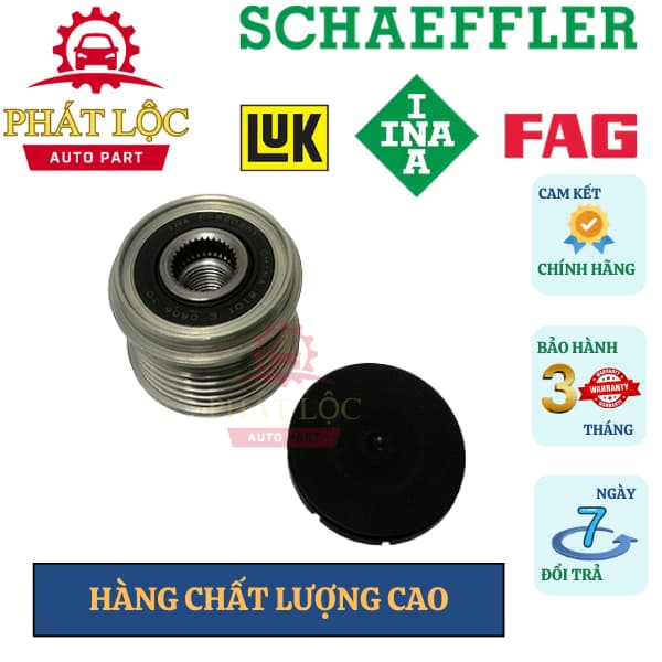 Puly máy phát INA phù hợp với Santafe 05-20- 2.0 2.2 máy dầu,Tucson18-23 1.6,2.0 máy dầu,  ( INA chính hãng) - ảnh 2