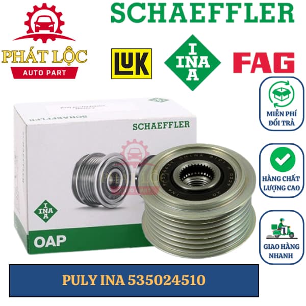 Puly máy phát INA phù hợp với Starex 04-20,Solati ,Porter 12-20 dầu 2.5,K2500, Bongo (INA chính hãng)