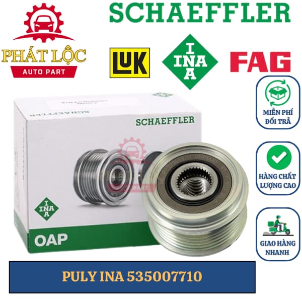 Puly máy phát INA phù hợp với Captiva 2006-2015 xăng, Lacetti 2005-2015 nhập khẩu, Nubira 2005-2015 ( INA chính hãng)