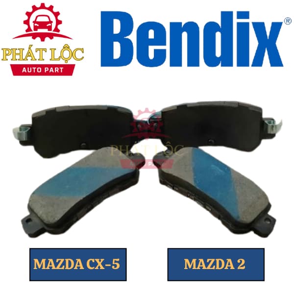 Má phanh sau  Bendix phù hợp với  Mazda Cx-5 2011-2015, Cx-3 2016-2023, Mazda2 2015-2023 ( Bendix chính hãng) - ảnh 3