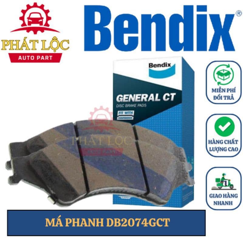 Má phanh trước Bendix phù hợp Ford Ranger 2.2 3.2 2012-2022, BT-50 2013-2022 ( Bendix chính hãng)