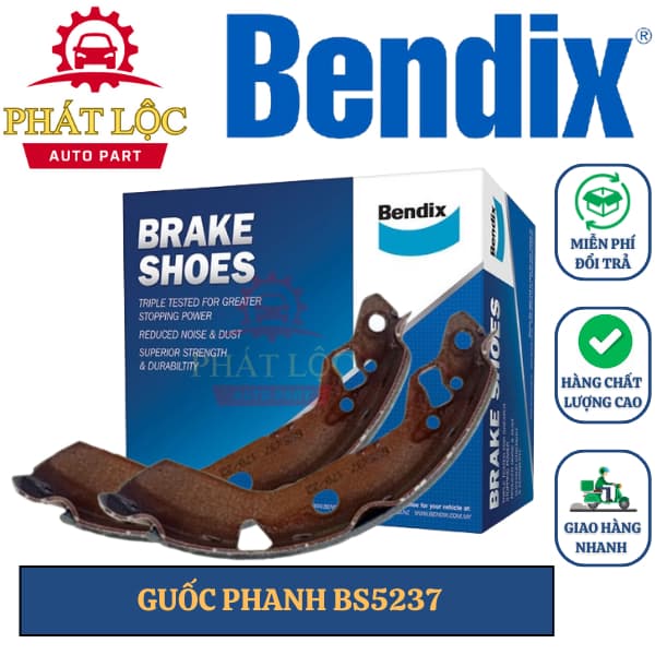 Guốc phanh sau Bendix phù hợp Wigo 2014-2023 ( Bendix chính hãng)