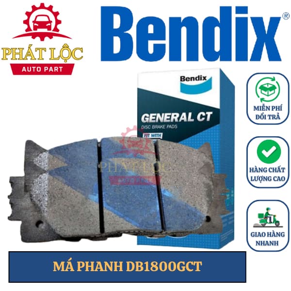 Má phanh trước Bendix phù hợp Camry 2007-2018 ( Bendix chính hãng)