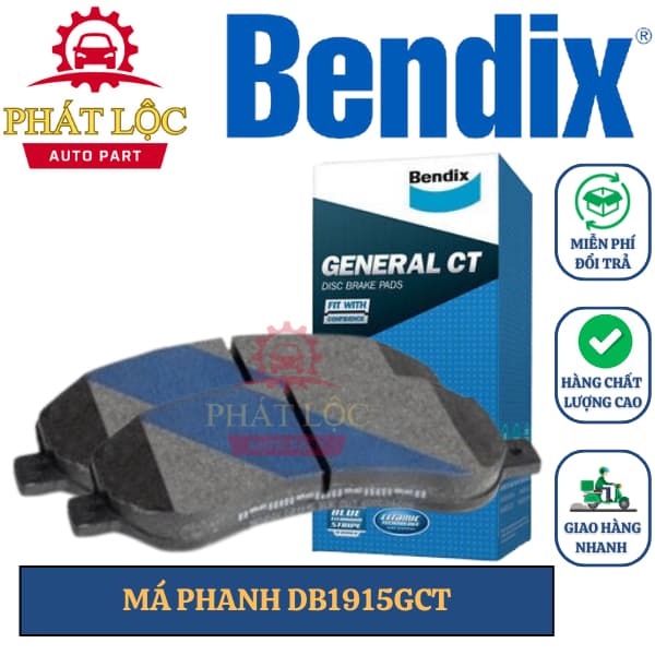 Má phanh trước Bendix phù hợp Ford Transit có giắc điện 2006-2021 (Bendix chính hãng)