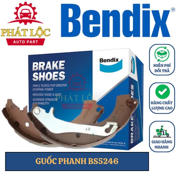 Guốc phanh sau Bendix phù hợp Ford Ecosport 2013-2020 ( Bendix chính hãng)