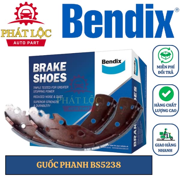Guốc phanh sau Bendix phù hợp Navara NP300 2014-2020 ( Bendix chính hãng)