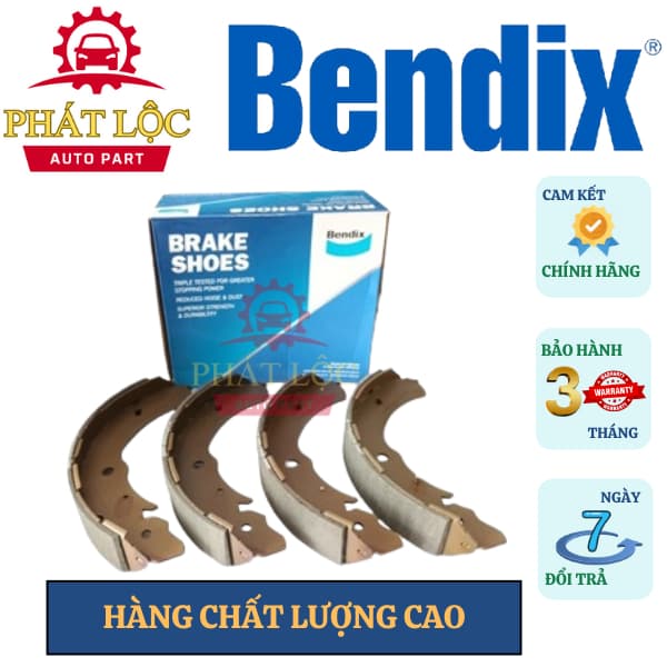 Guốc phanh sau Bendix phù hợp D-max 2007-2019, Triton 2020-2022, Pajero Sport 2008-2014 ( Bendix chính hãng) - ảnh 2