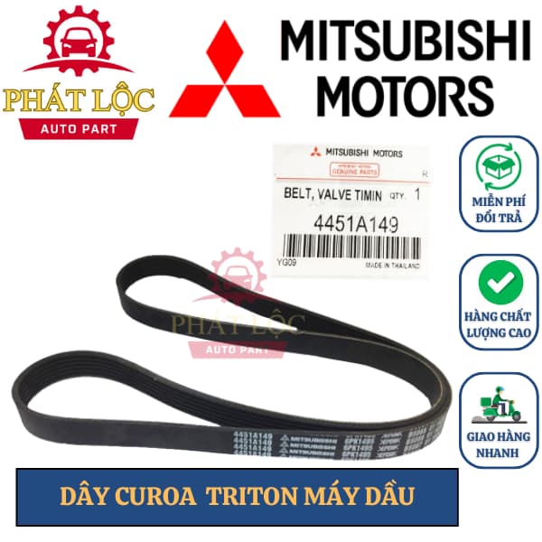 Dây curoa Triton máy dầu 2009-2016 chính hãng ( Mitsubishi chính hãng)