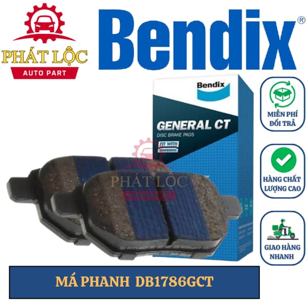 Má phanh sau Bendix phù hợp Vios 2009-2022, Altis 2009-2020, Yaris 2006-2011 (Bendix chính hãng)